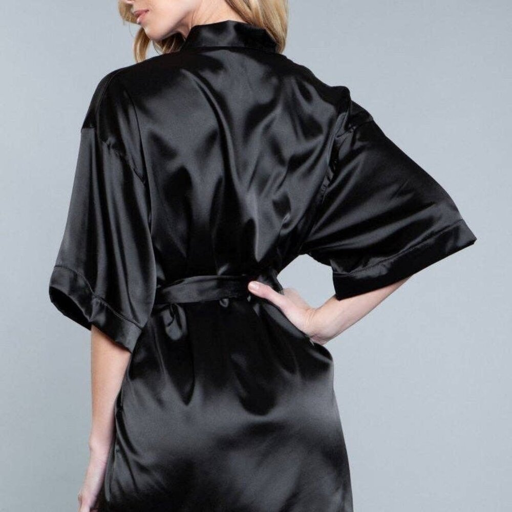 Black Getting Ready Robe - Picture 3 of 5